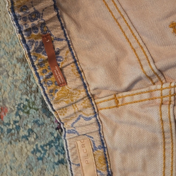 Pilcro Hi Rise Denim Floral Shorts Large - Picture 12 of 14